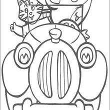 Clockwork Mouse and Miss Pink Cat coloring page