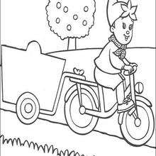 Noddy on a Bike Ride coloring page