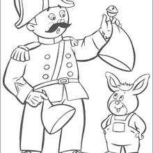 Mr. Plod Discovers Rabbit coloring page