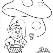 Big Ears' Mushroom House coloring page