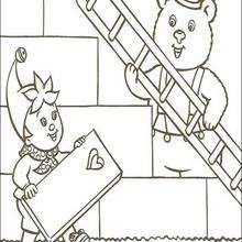 Mr. Tubby Bears Helps Noddy coloring page