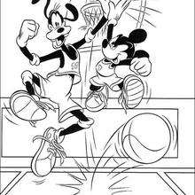 Basketball match - Coloring page - DISNEY coloring pages - Mickey Mouse coloring pages