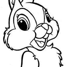 Thumper 10 - Coloring page - DISNEY coloring pages - BAMBI coloring pages
