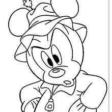 Surprised Mickey Mouse coloring page