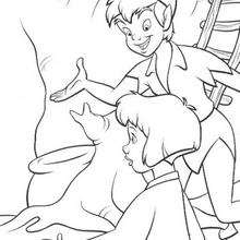 Peter Pan with Wendy coloring page