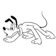 Snuffling Pluto  - Coloring page - DISNEY coloring pages - Mickey Mouse coloring pages