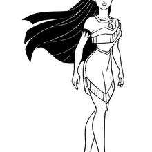 Princess Pocahontas coloring page