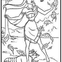 Pocahontas  3 - Coloring page - DISNEY coloring pages - Pocahontas coloring pages