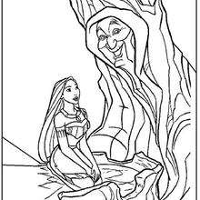 Pocahontas and Grandmother Willow coloring page
