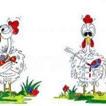 Hens - Drawing for kids - KIDS drawings - ANIMAL drawings for kids - FARM ANIMAL drawings - HEN