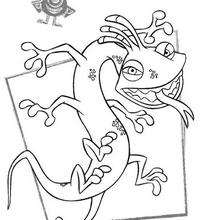 Randall 1 - Coloring page - DISNEY coloring pages - Monsters, Inc. coloring pages