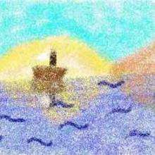 Reflection - Drawing for kids - KIDS drawings - LANDSCAPE drawings - SEA