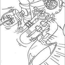 Rodney playing saxophone coloring page