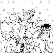 It's snowing - Coloring page - DISNEY coloring pages - Winnie The Pooh coloring pages