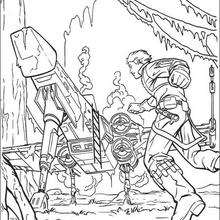 Luke spaceship on Dagobah - Coloring page - MOVIE coloring pages - STAR WARS coloring pages - LUKE SKYWALKER coloring pages
