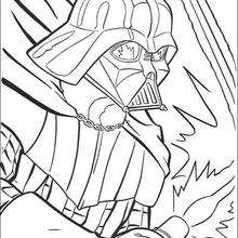 Portrait of Darth Vader coloring page