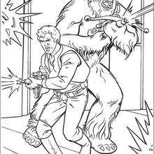 Han Solo and Chewbacca - Coloring page - MOVIE coloring pages - STAR WARS coloring pages - HAN SOLO coloring pages