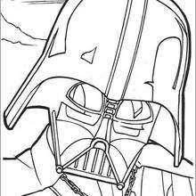 Darth Vader mask - Coloring page - MOVIE coloring pages - STAR WARS coloring pages - DARTH VADER coloring pages