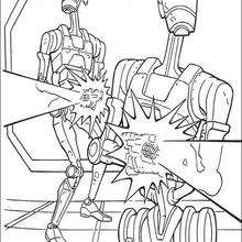 Trade federation robots - Coloring page - MOVIE coloring pages - STAR WARS coloring pages