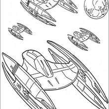 Trade federation spaceship coloring page