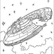 Trade Federation cruiser - Coloring page - MOVIE coloring pages - STAR WARS coloring pages - STAR WARS SPACESHIP coloring pages
