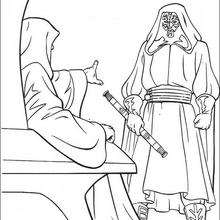 Darth Maul and Emperor - Coloring page - MOVIE coloring pages - STAR WARS coloring pages - DARTH MAUL coloring pages