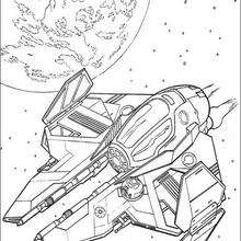 Spaceship of Obi-Wan Kenobi - Coloring page - MOVIE coloring pages - STAR WARS coloring pages - STAR WARS SPACESHIP coloring pages