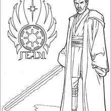 Jedi Obi-Wan Kenobi - Coloring page - MOVIE coloring pages - STAR WARS coloring pages - OBI-WAN KENOBI coloring pages