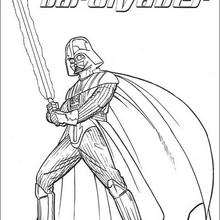 War armor of Darth Vader - Coloring page - MOVIE coloring pages - STAR WARS coloring pages - DARTH VADER coloring pages