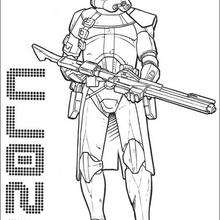 Emperor clone soldier with a gun - Coloring page - MOVIE coloring pages - STAR WARS coloring pages - CLONE SOLDIER coloring pages