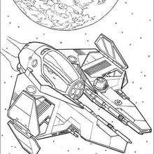 Spaceship of Anakin coloring page