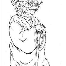 Old Yoda - Coloring page - MOVIE coloring pages - STAR WARS coloring pages - YODA coloring pages