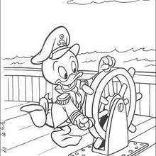 Captain Dewey - Coloring page - DISNEY coloring pages - Donald Duck coloring pages