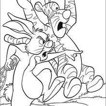 Tigger and Rabbit  - Coloring page - DISNEY coloring pages - Winnie The Pooh coloring pages