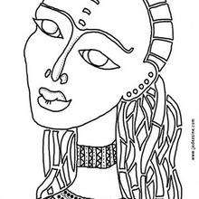 African woman - Coloring page - COUNTRIES Coloring Pages - AFRICA coloring pages