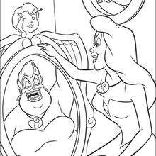 Ursula and Ariel coloring page