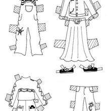 Clothes for girl model coloring page - Coloring page - GIRL coloring pages - PAPER DOLL CLOTHES