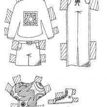 Clothes for teen model coloring page - Coloring page - GIRL coloring pages - PAPER DOLL CLOTHES