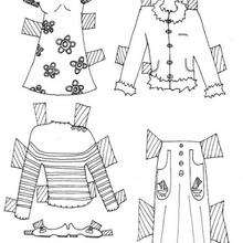 Clothes for women coloring page - Coloring page - GIRL coloring pages - PAPER DOLL CLOTHES