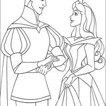 Princess wedding coloring page