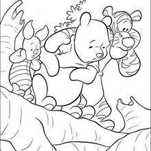 Winnie's friends: Piglet and Tigger coloring page