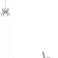 Writing paper with spider printable card