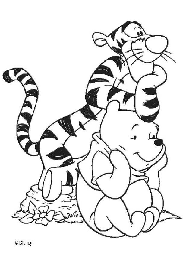 Winnie and his friend tigger coloring pages   Hellokids.com
